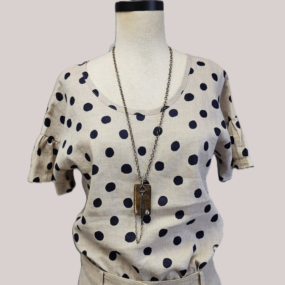 Allison Wonderland Polka Dot Short Sleeve Top - Picture 5 of 6